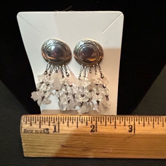 Rose Quartz star and heart earrings - Picture 5 of 6